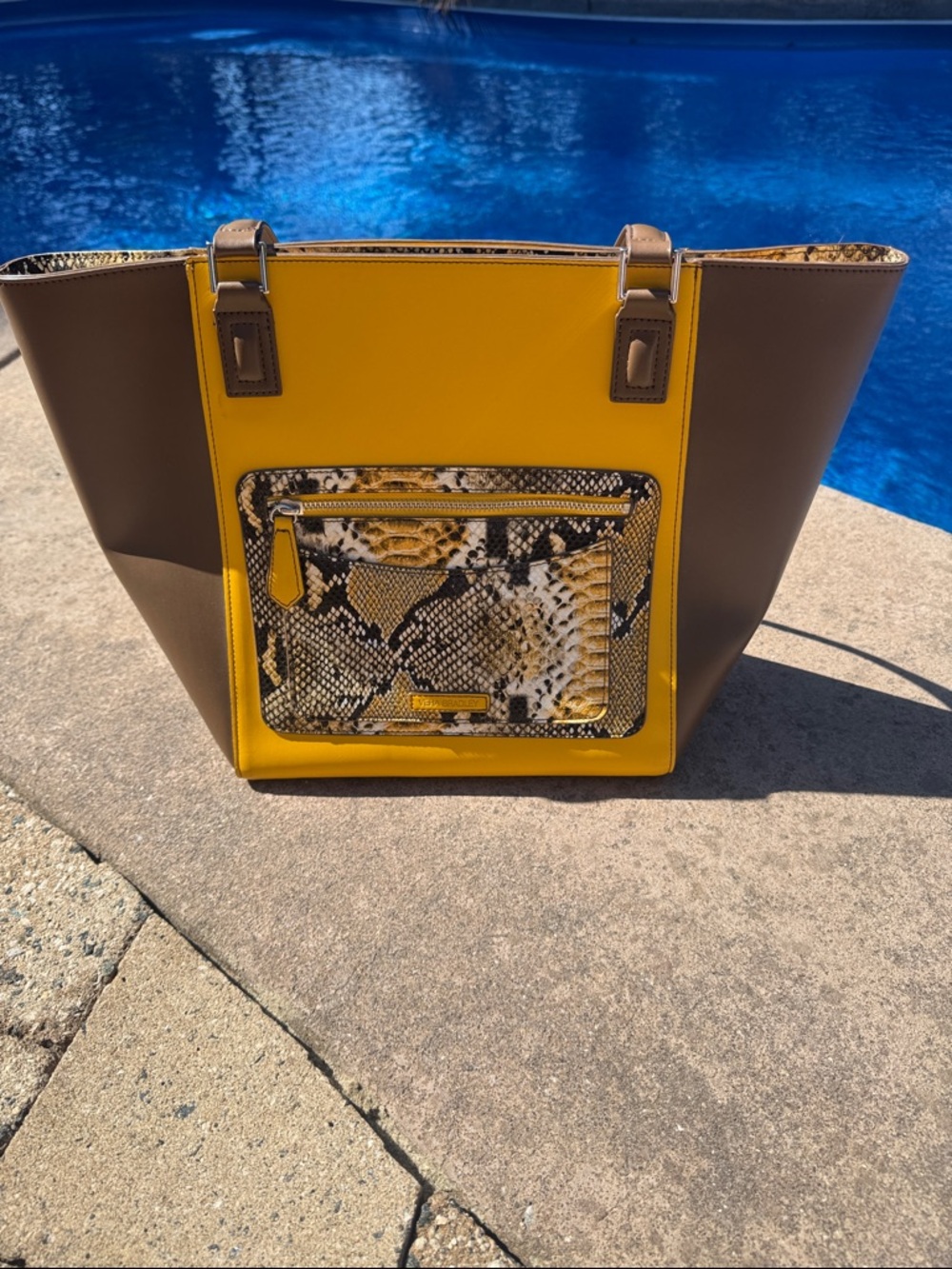 Vera Bradley Ella Faux Leather Maize tote - excellent condition